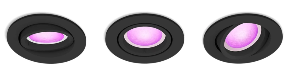 Oświetlenie punktowe Philips Hue White and Color Ambiance Centura 3szt. Czarny