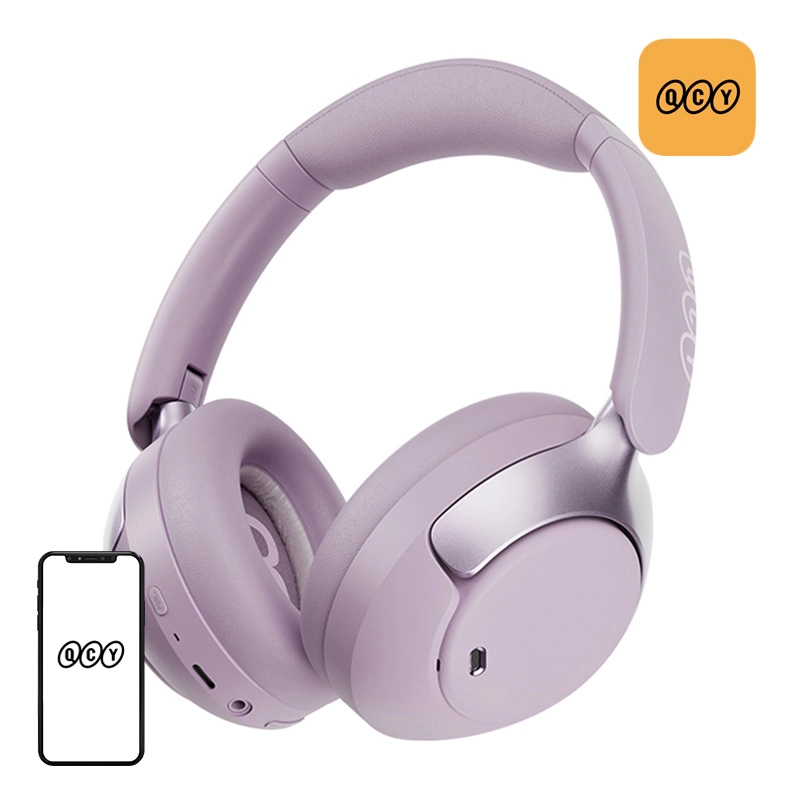 Słuchawki bezprzewodowe QCY H3 Pro ANC Nauszne Bluetooth 5.4 Fioletowy