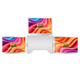 Monitor Extralink Smart Life S780 3-Screen 14" Full HD IPS 50Hz do laptopa 12" do 18,5"