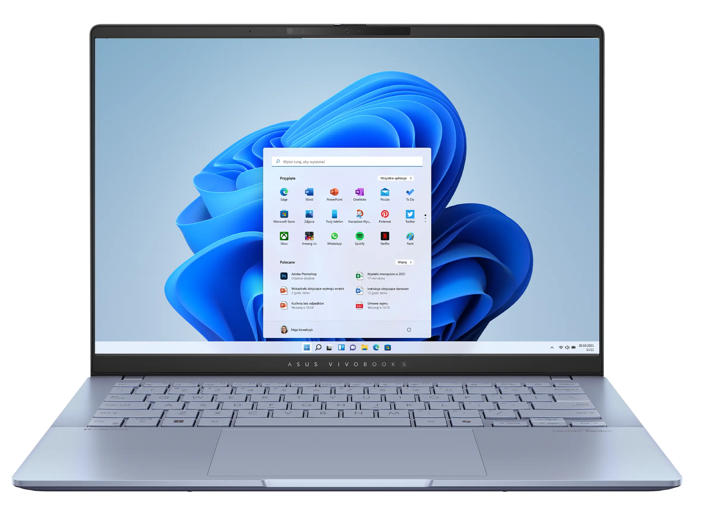 Laptop ASUS Vivobook S 14 OLED S5406SA-PP013W 14" 120Hz Ultra 7 258V 32GB RAM 1TB Dysk SSD Win11 Niebieski