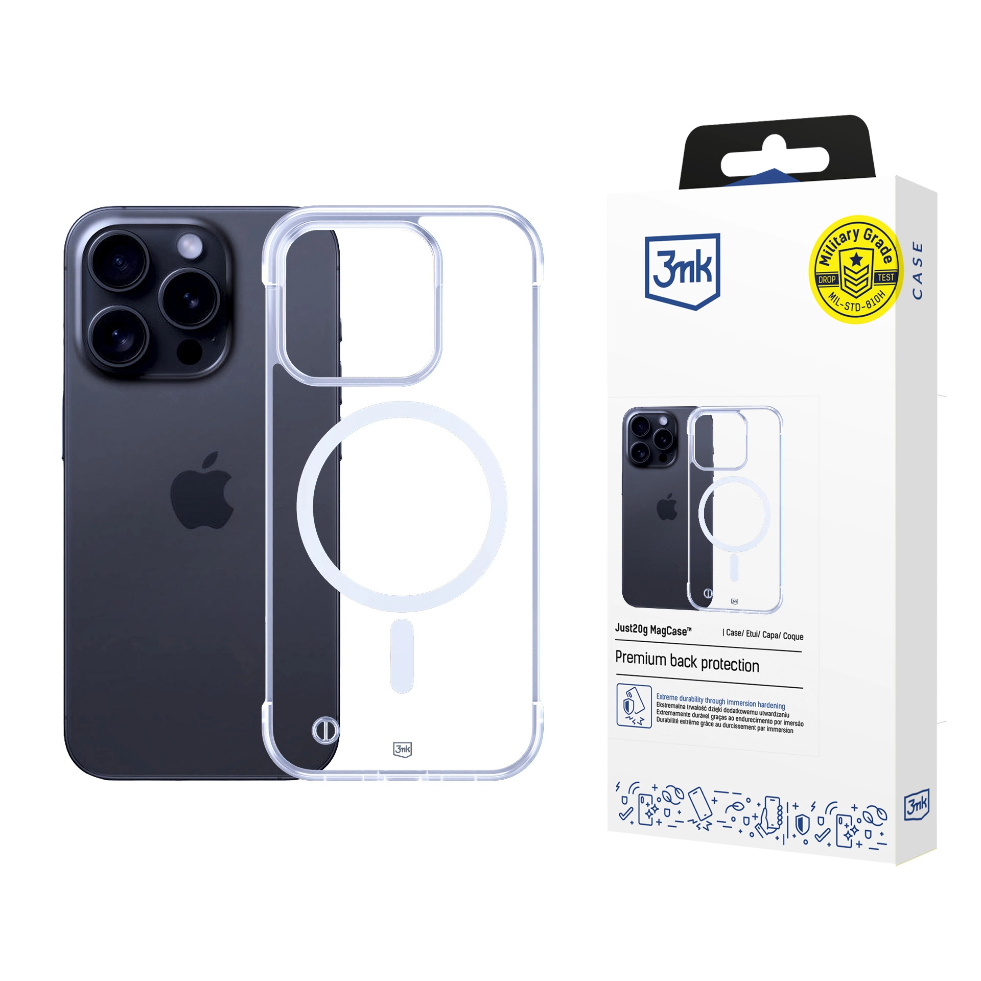 Etui 3mk Just20g Case do iPhone 15 Pro Przezroczysty