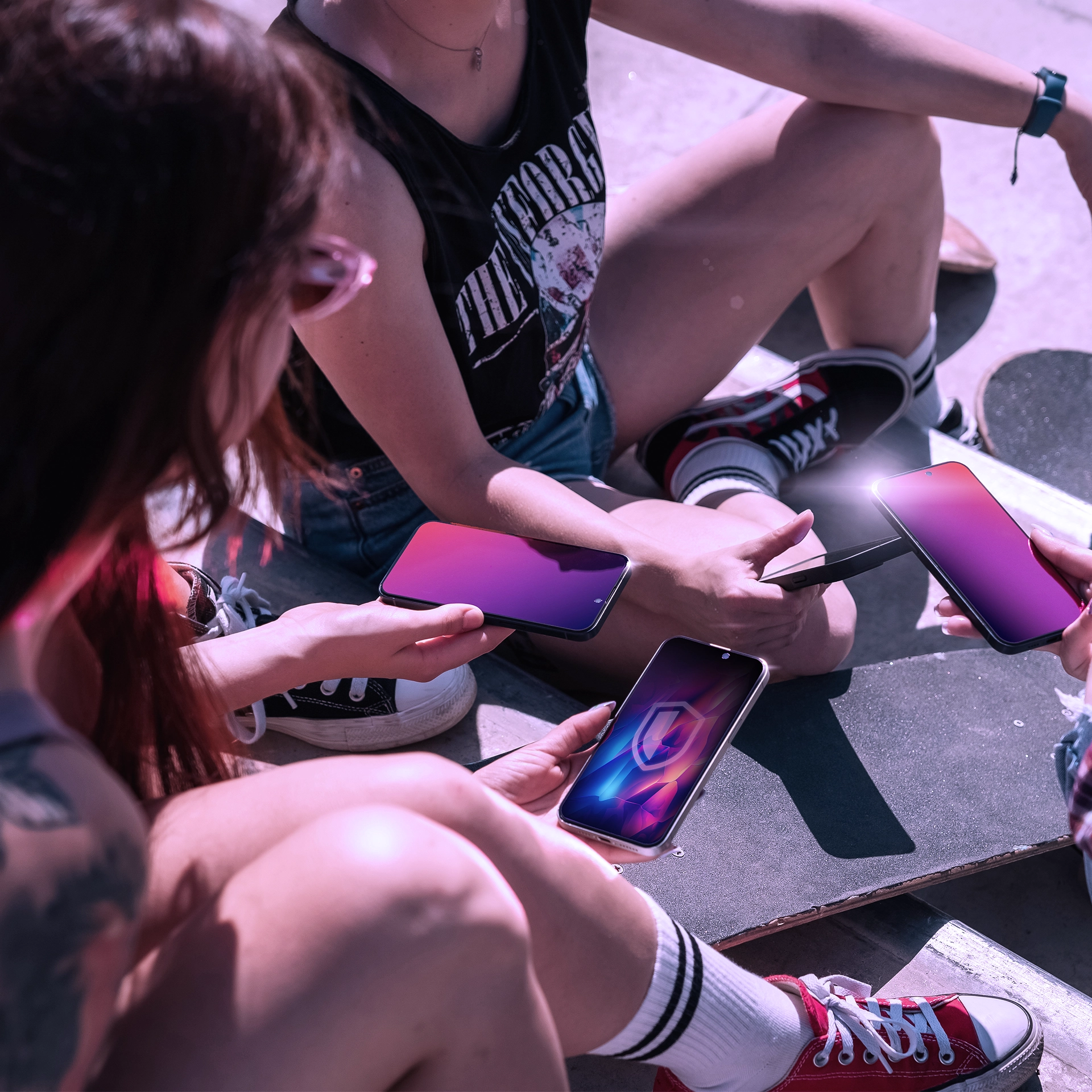 Szkło hartowane 3mk Rainbow Privacy do iPhone 16 Plus