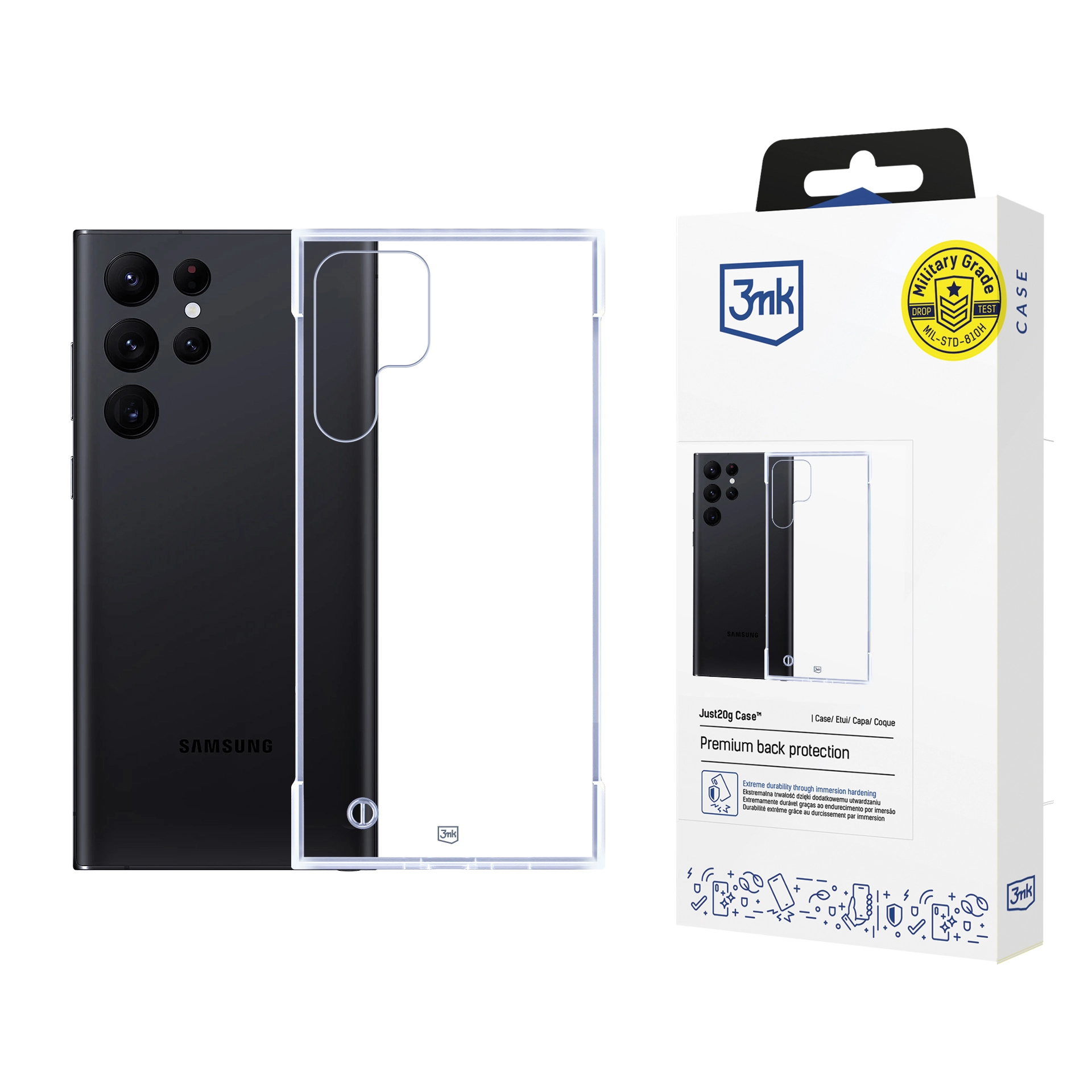 Etui 3mk Just20g Clear Case do Galaxy S22 Ultra 5G
