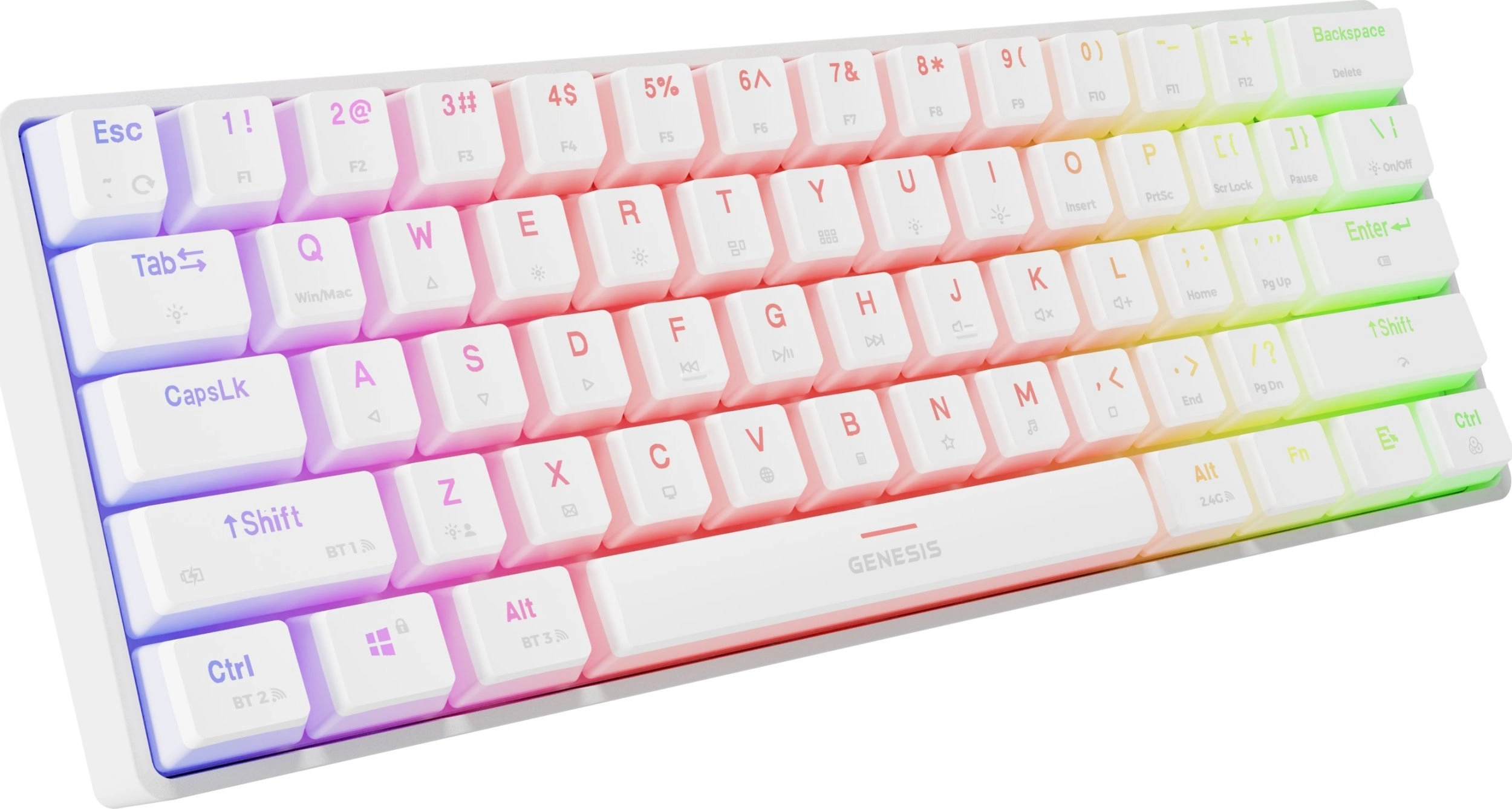 Klawiatura mechaniczna Genesis Thor 660 G2 Gateron Brown Biały
