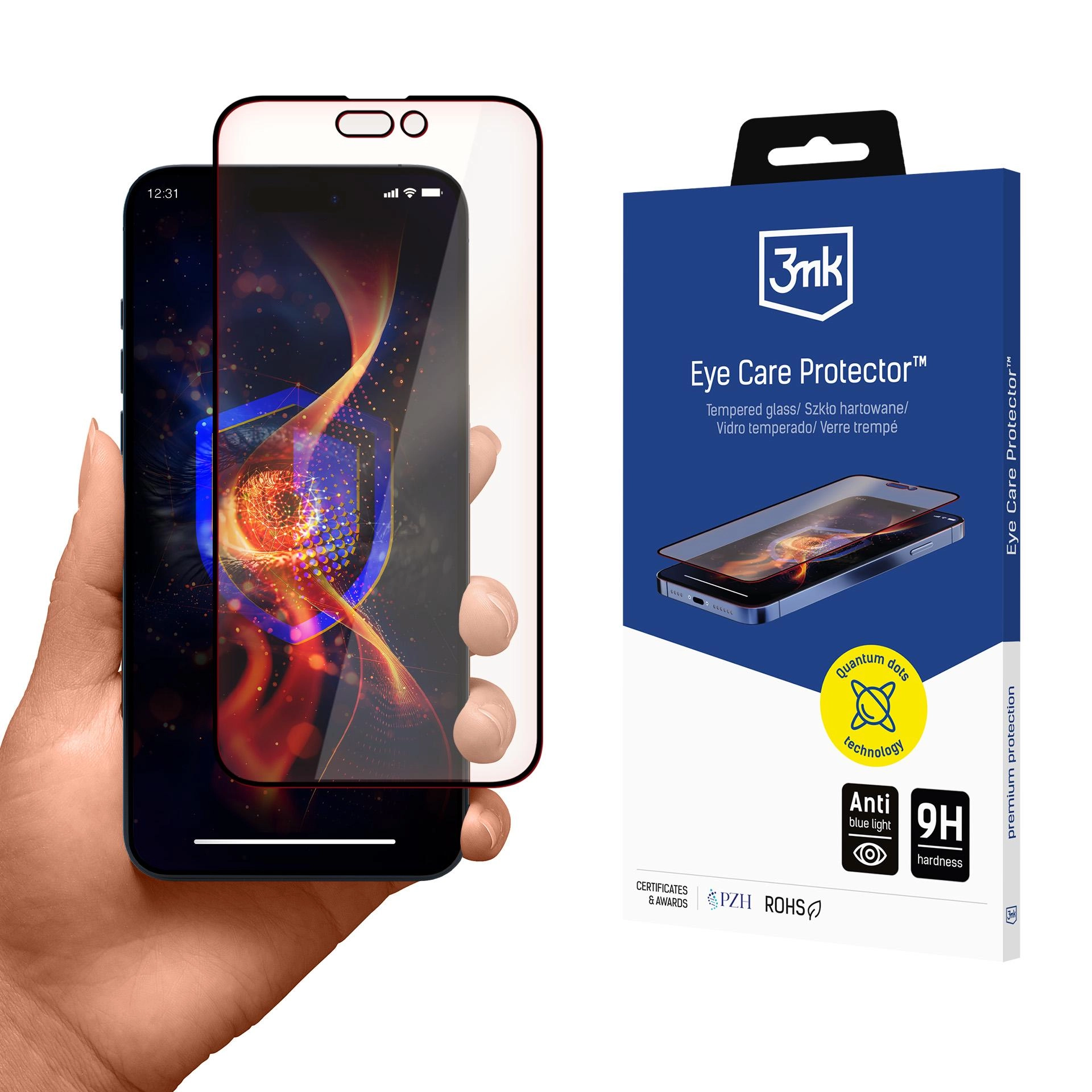 Szkło hartowane 3mk Eye Care Protector do iPhone 15 Plus/16 Plus