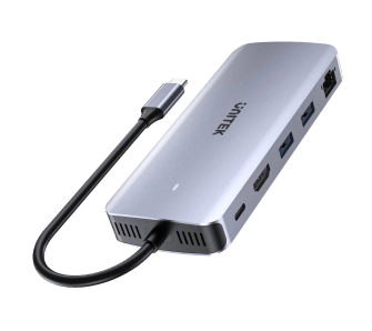 Hub USB Unitek D1120A01 10 Gbps Obudowa na dysk M.2 HDMI Szary