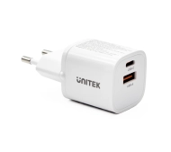 Unitek 1x USB-A 1x USB-C QC PC 3.0 33W Biały