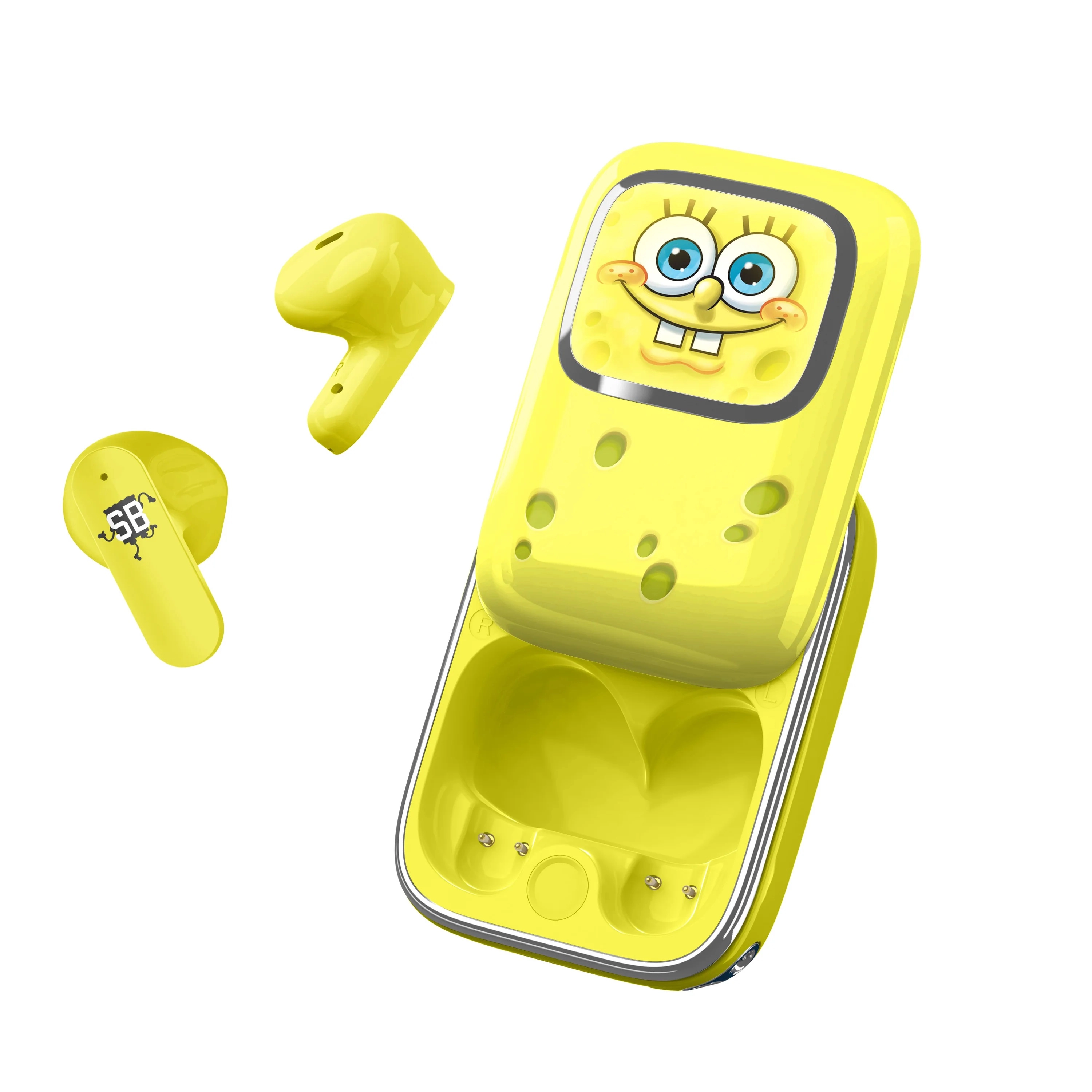 Słuchawki bezprzewodowe z mikrofonem OTL Technologies SpongeBob SquarePants Slide TWS Dla Dzieci Douszne Żółty