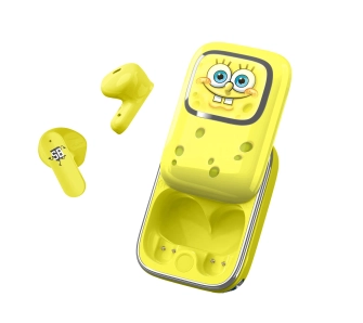 Słuchawki bezprzewodowe z mikrofonem OTL Technologies SpongeBob SquarePants Slide TWS Dla Dzieci Douszne Żółty