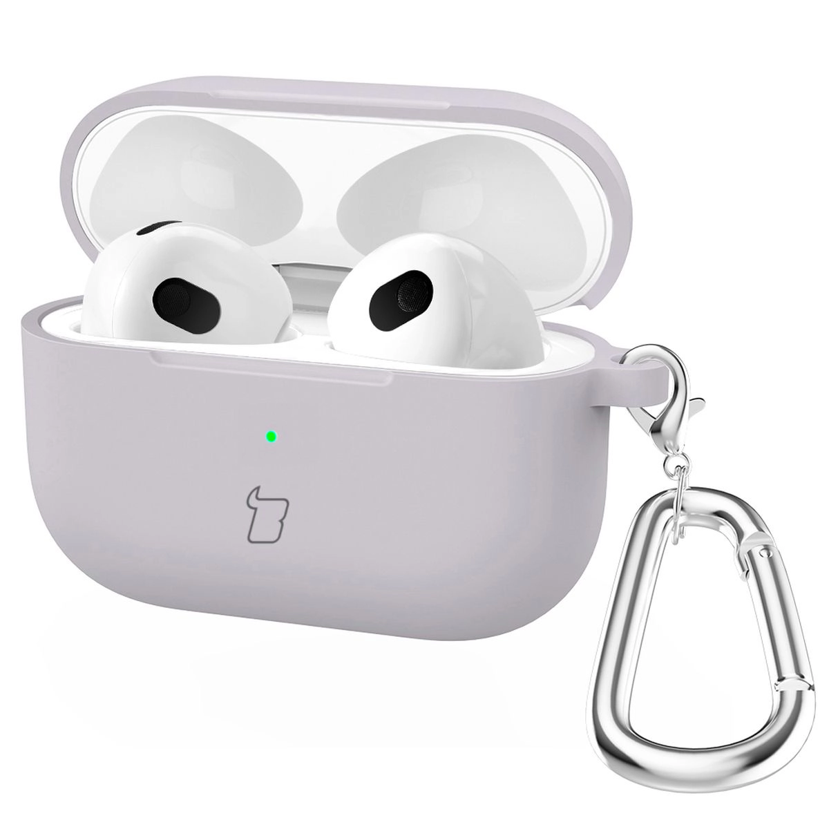 Etui na słuchawki Bizon Case Headphone Silicone do AirPods 4 Jasnofioletowy