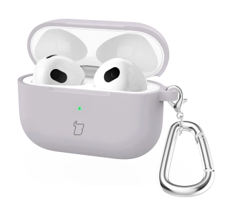 Etui na słuchawki Bizon Case Headphone Silicone do AirPods 4 Jasnofioletowy