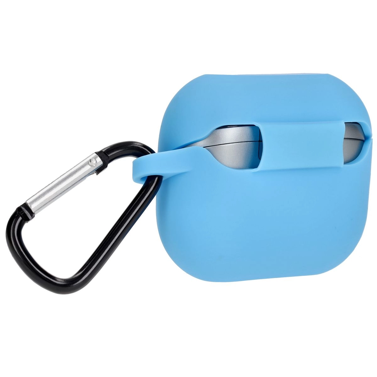 Etui na słuchawki Bizon Silikonowe z karabińczykiem do Samsung Galaxy Buds 3/3 Pro Niebieski