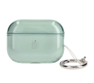 Bizon Elastyczne z karabińczykiem do Airpods Pro 2 Przezroczysto-zielony
