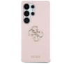Etui Guess Silicone Big 4G Logo Bottom Script Galaxy S25 Ultra Różowy