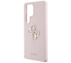 Etui Guess Silicone Big 4G Logo Bottom Script Galaxy S25 Ultra Różowy