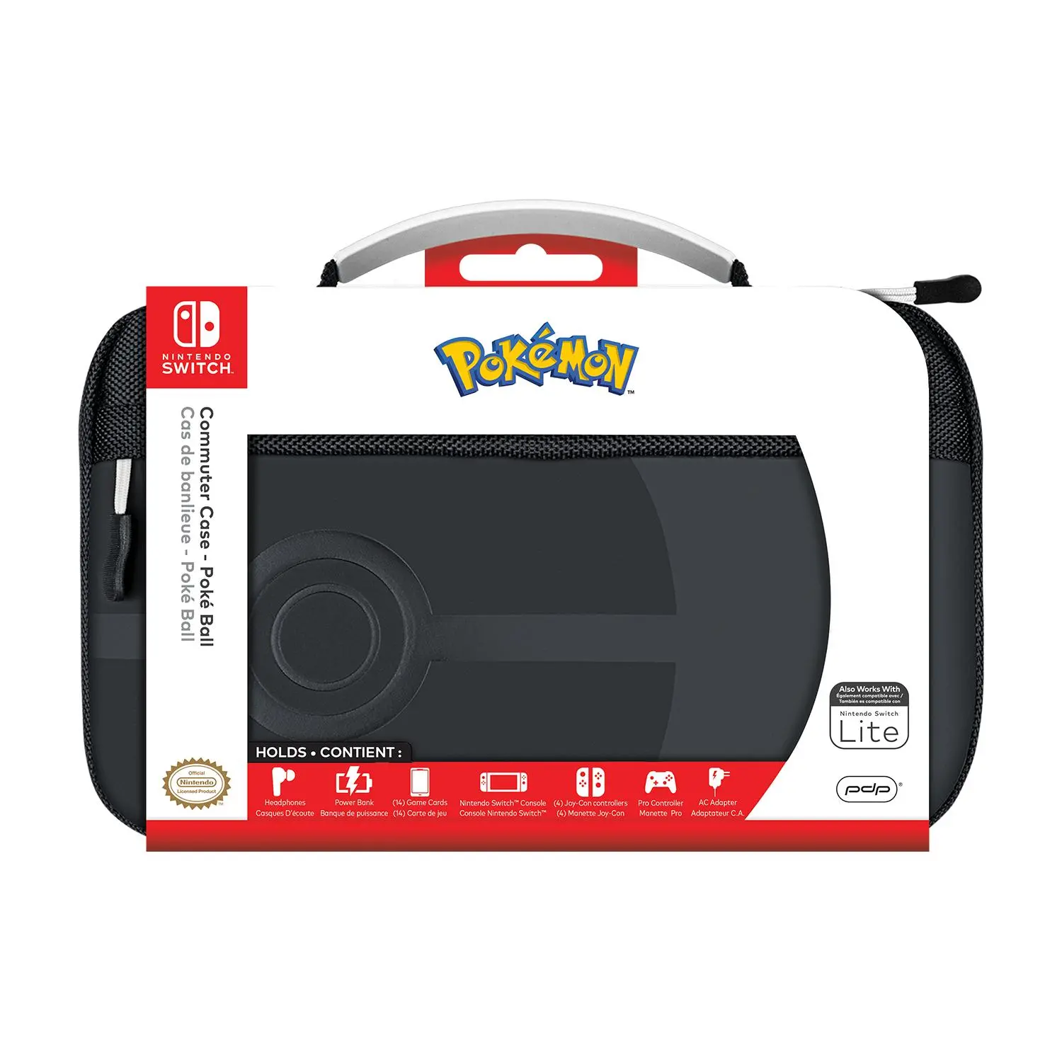 Konsola Nintendo Switch OLED Czerwono-niebieski + Etui PDP Pokemon Poke Ball