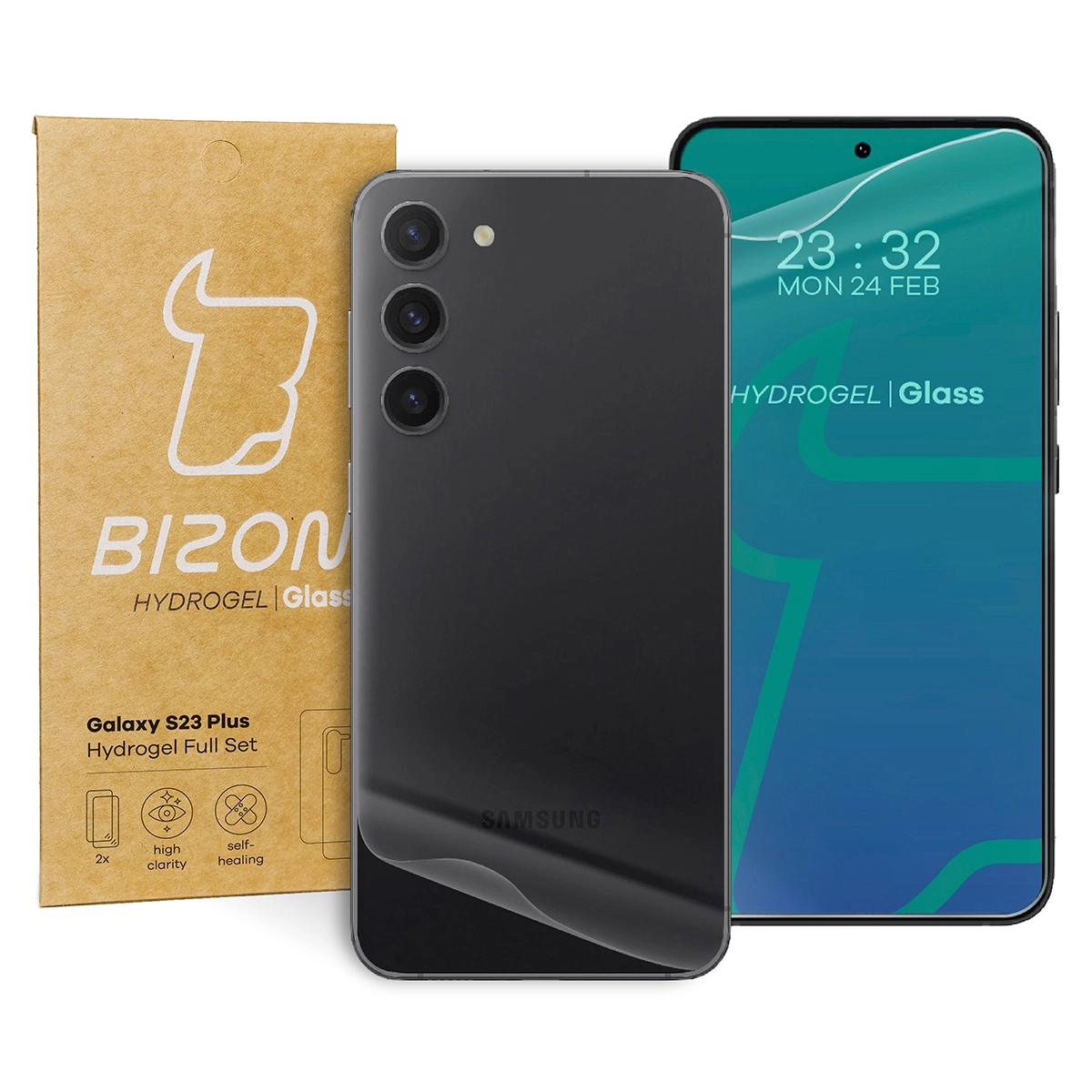 Folia hydrożelowa Bizon na tył i przód Hydrogel do Galaxy S23 Plus