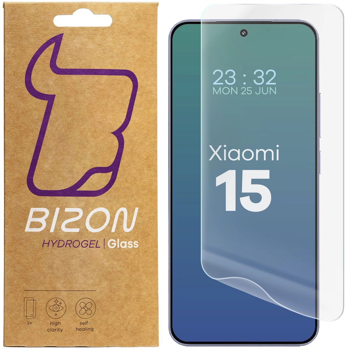 Folia hydrożelowa Bizon na ekran Hydrogel Front do Xiaomi 15 2 sztuki