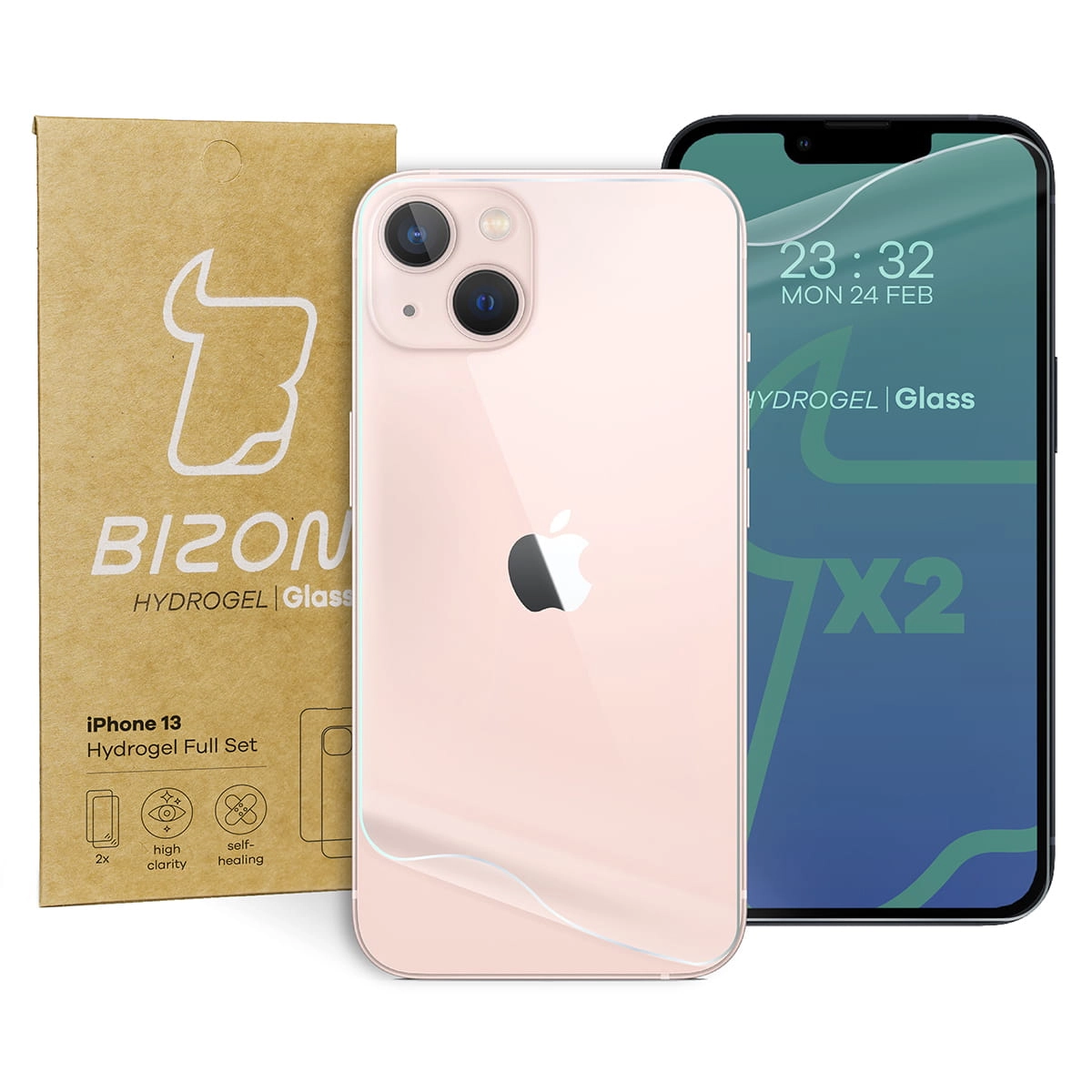 Folia hydrożelowa Bizon na tył i przód Hydrogel do iPhone 13