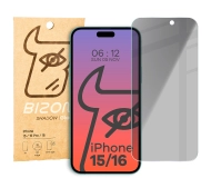 Bizon prywatyzujące Clear Shadow do iPhone 16/15/15 Pro Przyciemniane