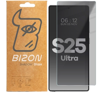 Szkło hartowane Bizon prywatyzujące Clear Shadow do Galaxy S25 Ultra Przyciemniane