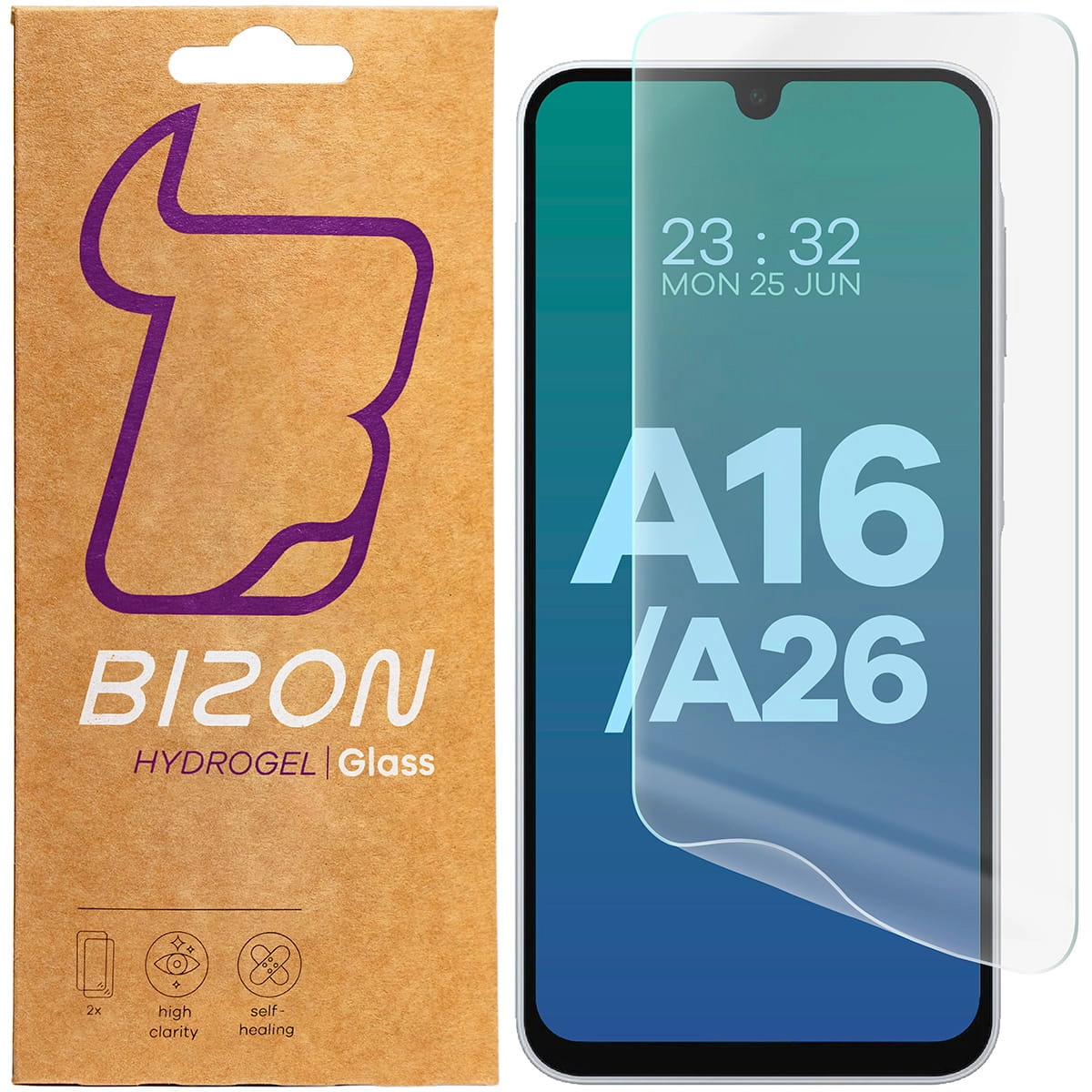 Folia hydrożelowa Bizon na ekran Hydrogel Front do Galaxy A16/A26 5G 2 sztuki