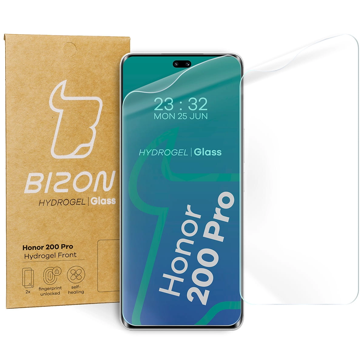 Folia hydrożelowa Bizon na ekran Hydrogel Front do Honor 200 Pro 2 sztuki