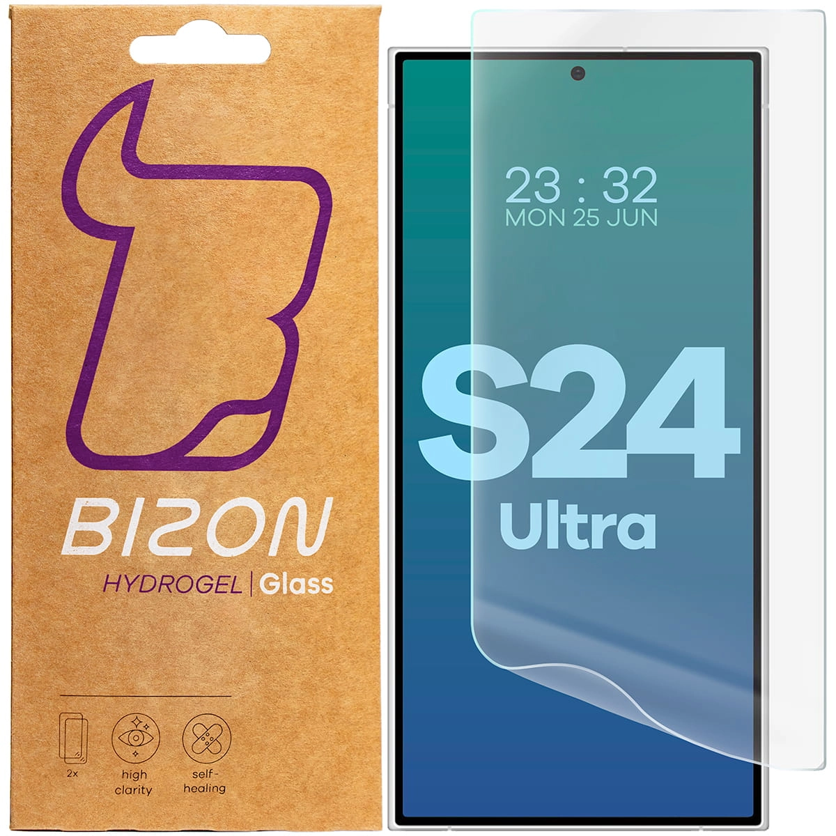 Folia hydrożelowa Bizon na ekran Hydrogel Front do Galaxy S24 Ultra 2 sztuki