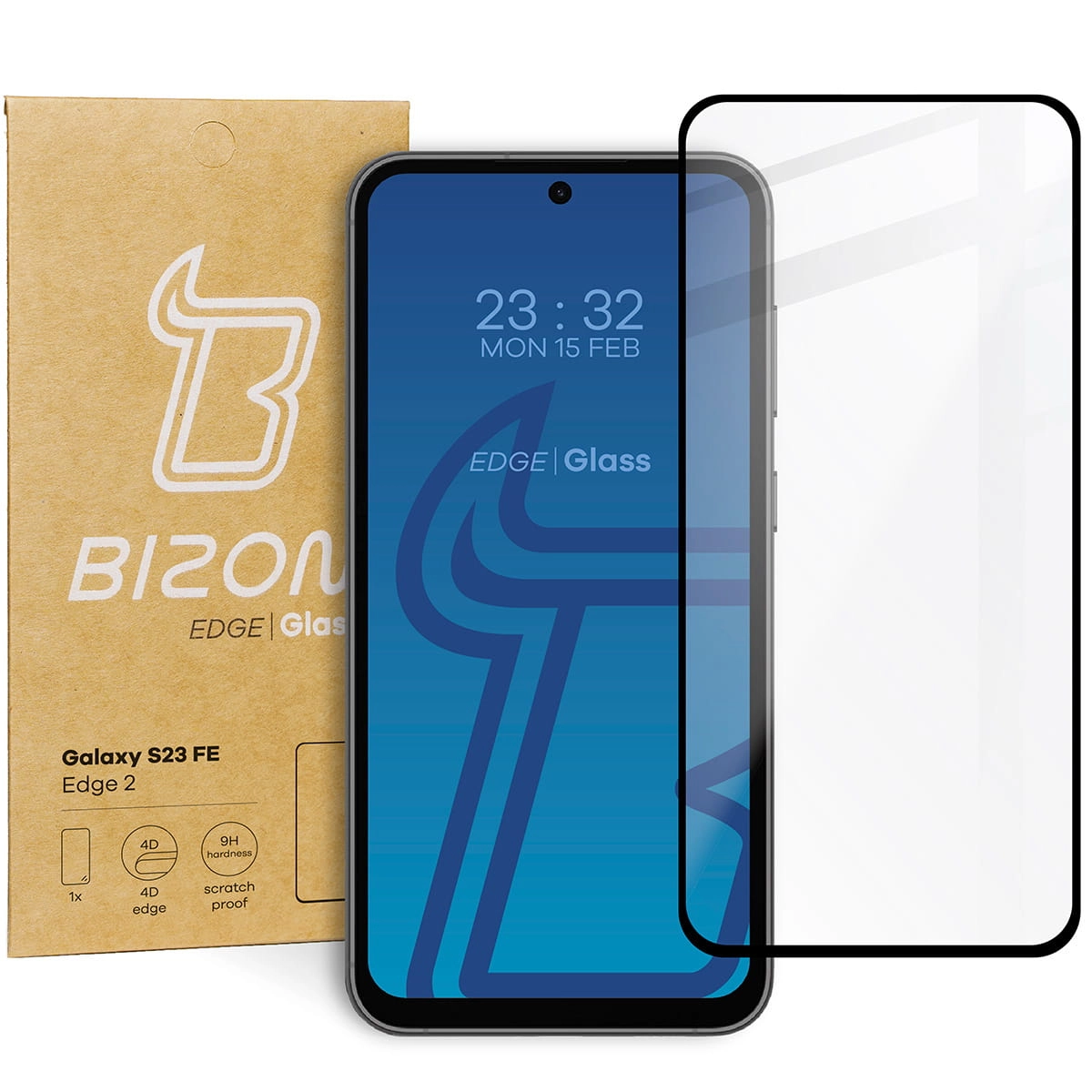 Szkło hartowane Bizon pełne Edge 2 do Galaxy S23 FE
