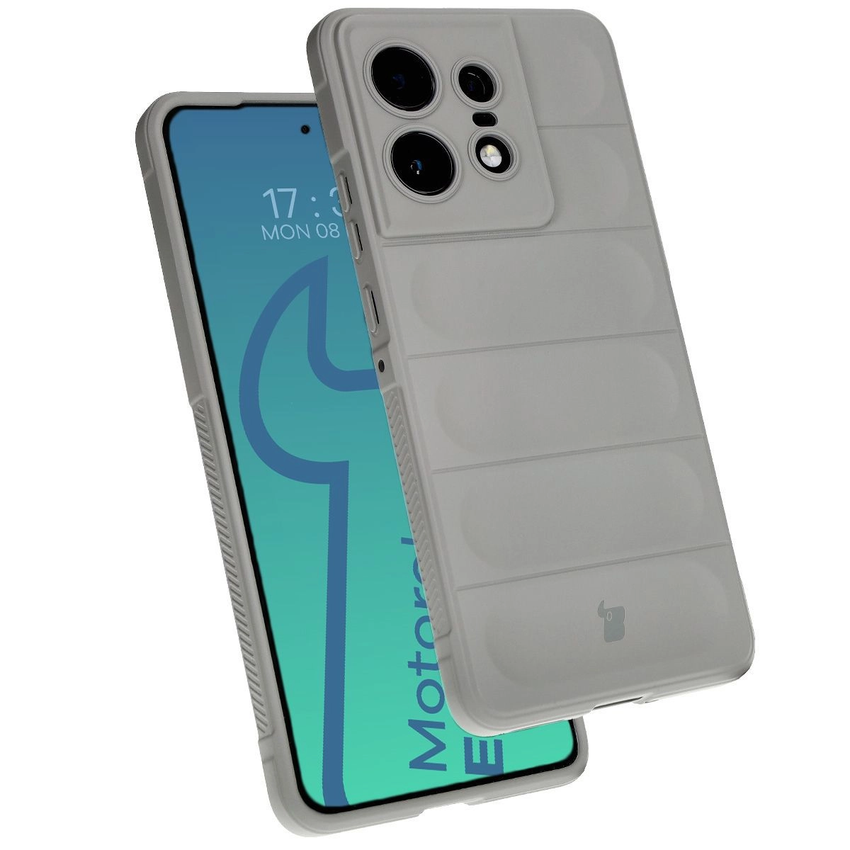 Etui Bizon Tur do Motorola Edge 50 Pro Light Grey