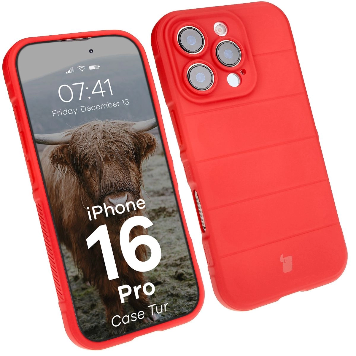 Etui Bizon Tur do iPhone 16 Pro Red