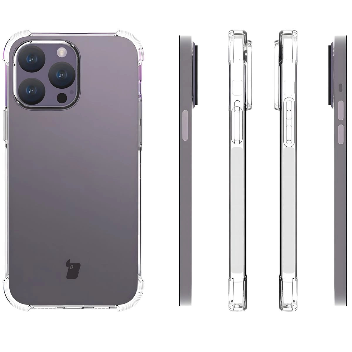 Etui Bizon Elastyczne Salpa do iPhone 15 Pro Max Przezroczysty