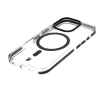 Etui Bizon Marco z MagSafe do iPhone 16 Pro Przezroczyste z czarną ramką