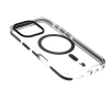Etui Bizon Marco z MagSafe do iPhone 16 Pro Przezroczyste z czarną ramką