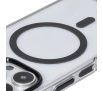 Etui Bizon Marco z MagSafe do iPhone 16 Pro Przezroczyste z czarną ramką