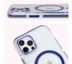 Etui Bizon Marco z MagSafe do iPhone 12 Pro / 12 Przezroczyste z niebieską ramką