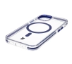 Etui Bizon Marco z MagSafe do iPhone 12 Pro / 12 Przezroczyste z niebieską ramką