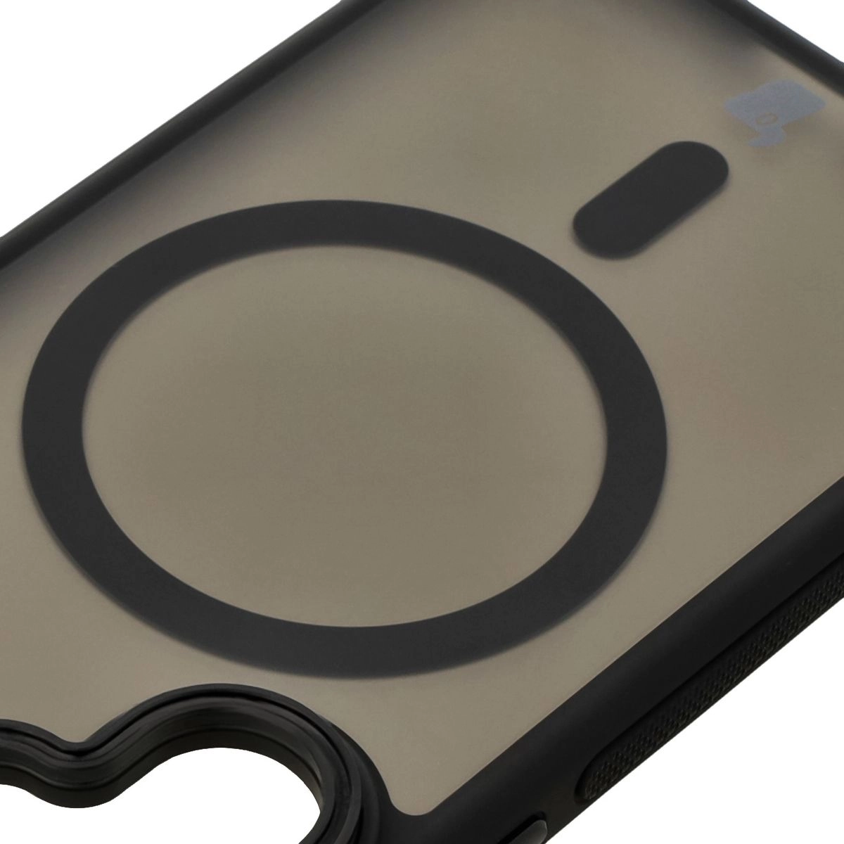 Etui Bizon Eclipse z MagSafe i podstawką do Galaxy S24 Przydymione z czarną ramką