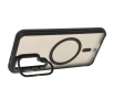 Etui Bizon Eclipse z MagSafe i podstawką do Galaxy S24 Przydymione z czarną ramką