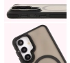 Etui Bizon Eclipse z MagSafe i podstawką do Galaxy S24 Przydymione z czarną ramką