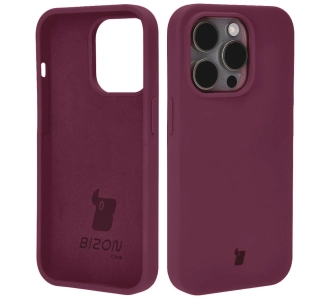 Etui Bizon Silikonowe Soft do iPhone 14 Pro Ciemno-fioletowy