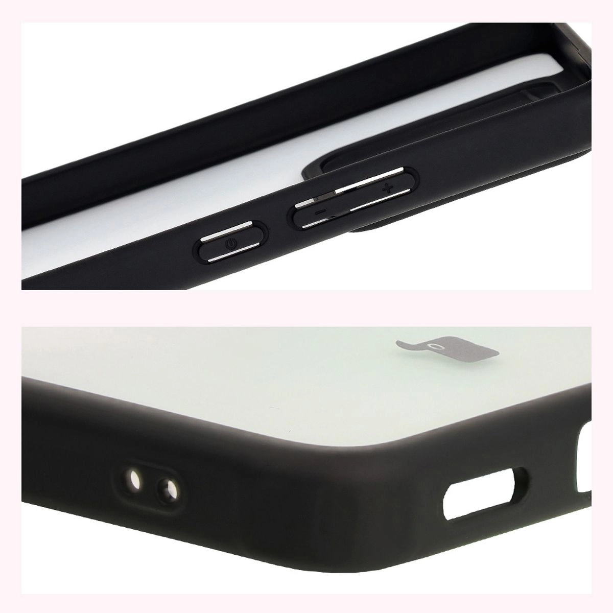 Etui Bizon Angelo do Xiaomi 14T Pro Przydymione z czarną ramką