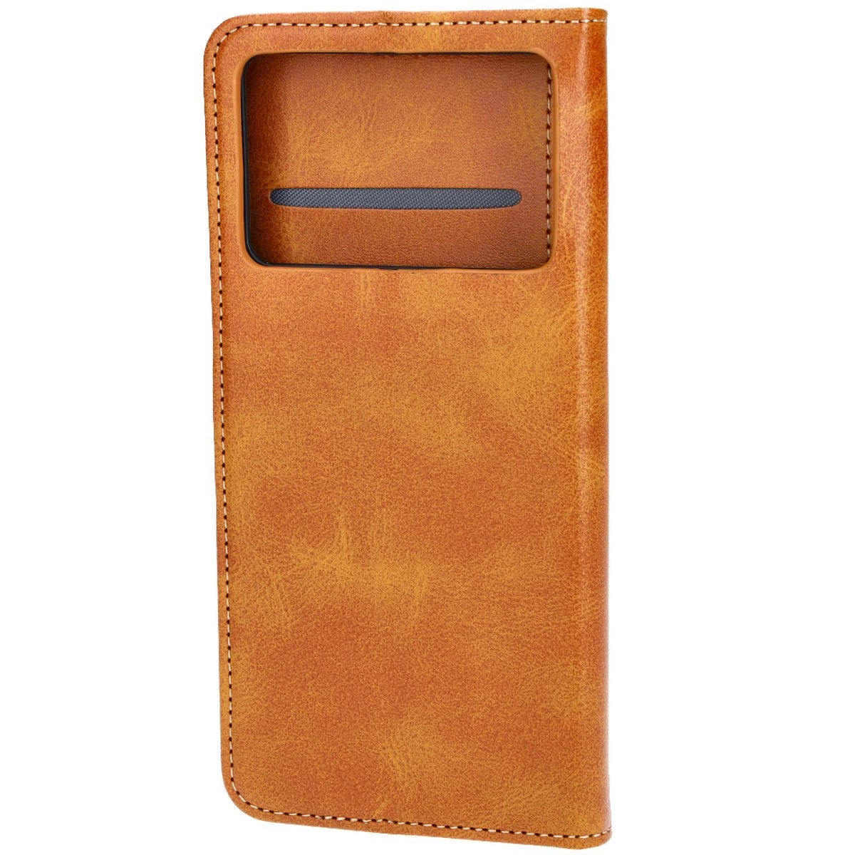 Etui Bizon z klapką Pocket do Xiaomi Poco X6 Pro Brązowy