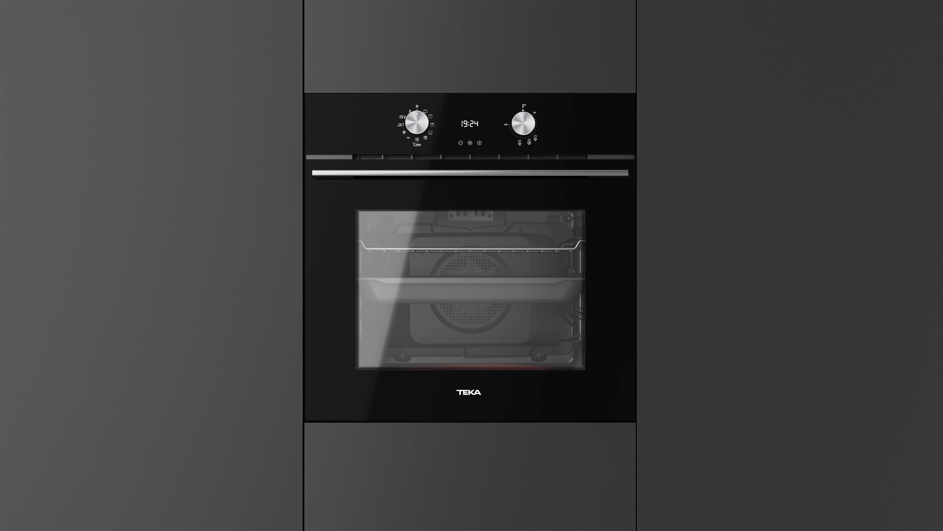 Piekarnik elektryczny parowy Teka HLB 8418 P BK EASY STEAM Termoobieg Czarny