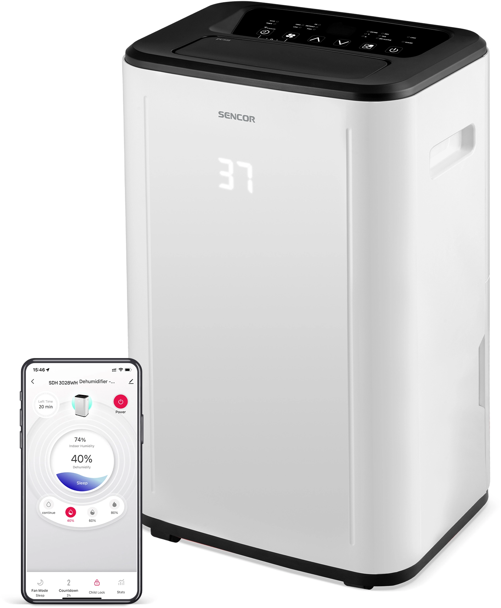 Osuszacz Sencor SDH 3028WH Higrostat 6l 89m2