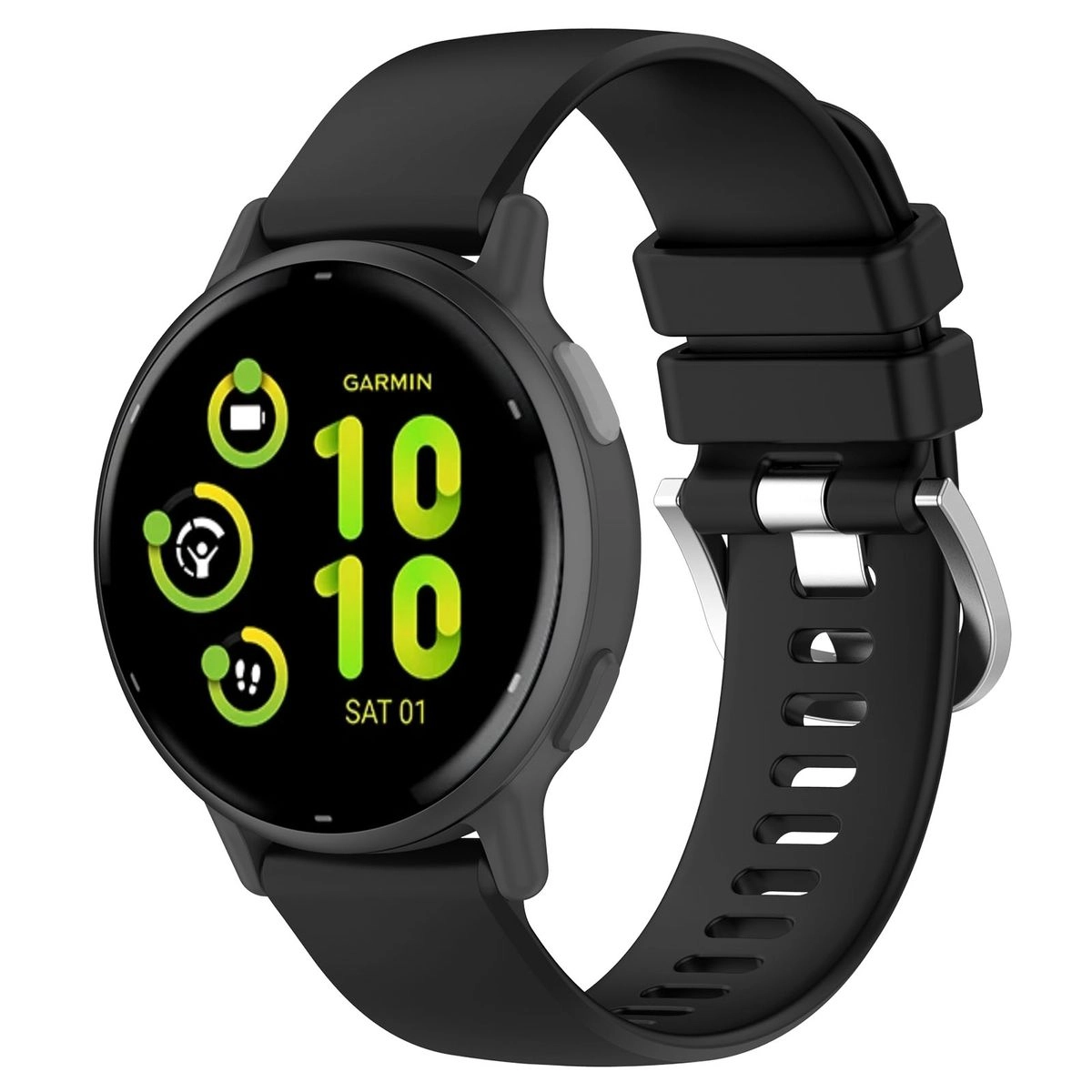 Pasek Bizon silikonowy do smartwatcha Bizon Strap Watch Silicone Pro T QuickRelease 20mm Czarny