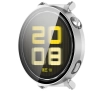 Nakładka na tarczę Bizon ze szkłem do Huawei Watch GT 5 41mm Satynowo srebrny