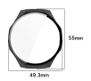 Nakładka na tarczę Bizon ze szkłem do Huawei Watch GT5 Pro 46mm Czarny