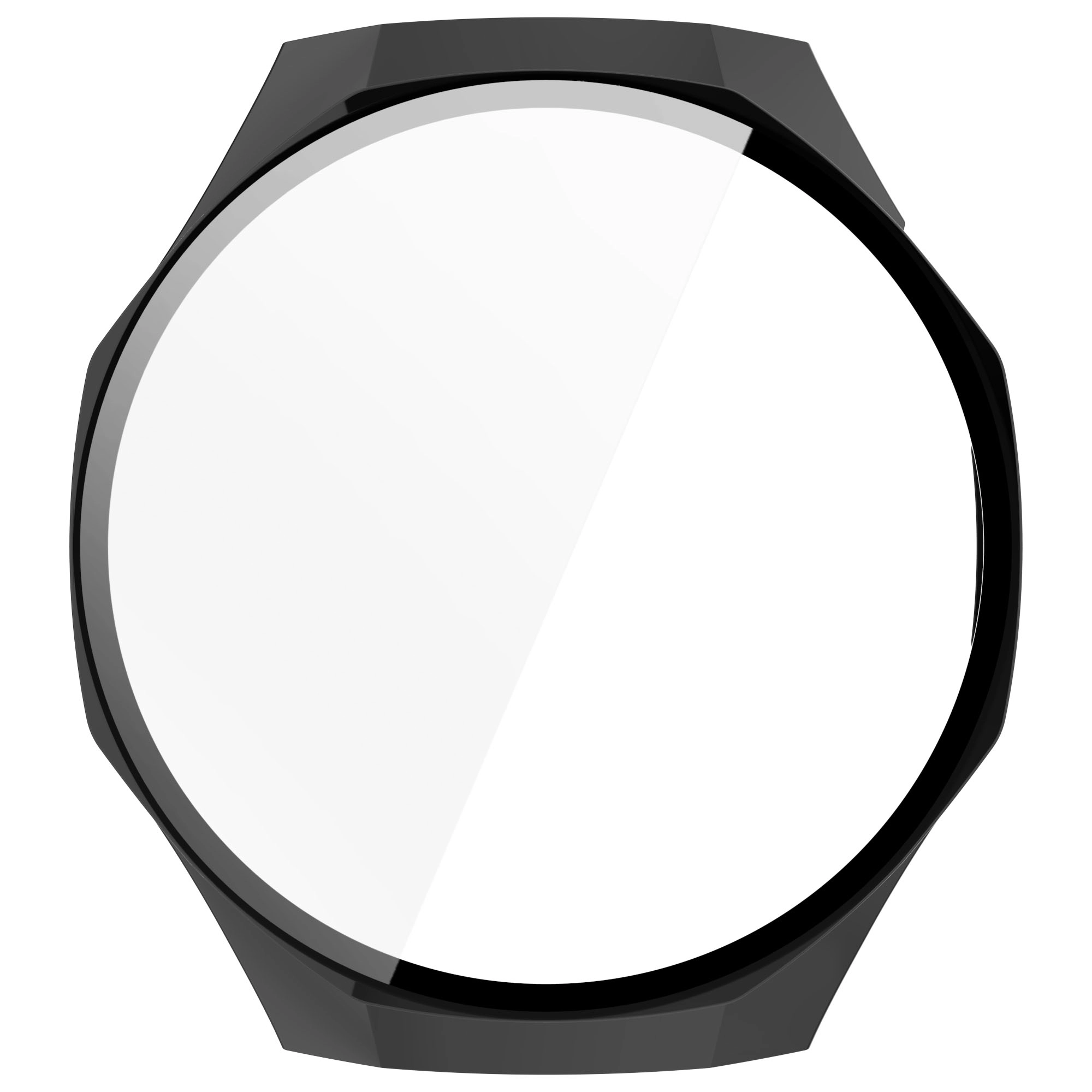 Nakładka na tarczę Bizon ze szkłem do Huawei Watch GT5 Pro 46mm Czarny