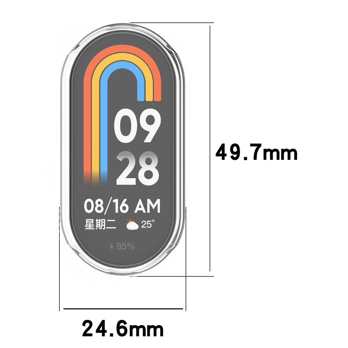 Nakładka na tarczę Bizon Felipe do Xiaomi Smart Band 9 Przezroczysty